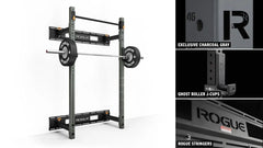 Rogue RML-3WC Fold Back Wall Mount Rack - Charcoal