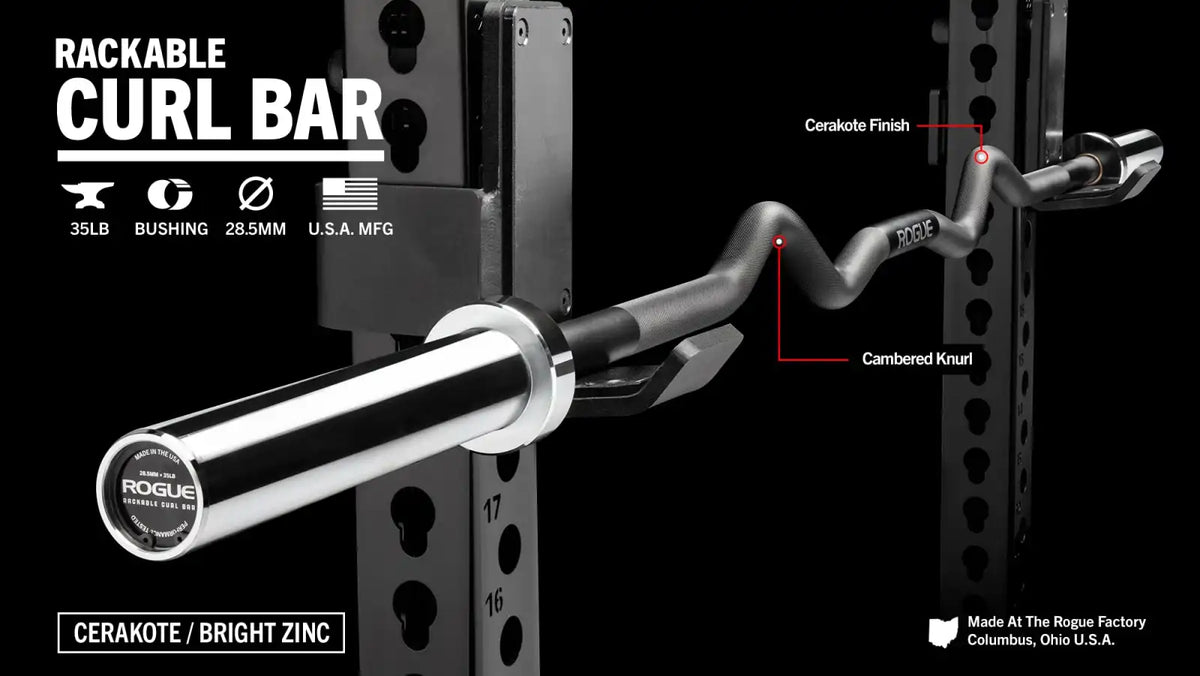 Rogue Rackable Curl Bar - Cerakote